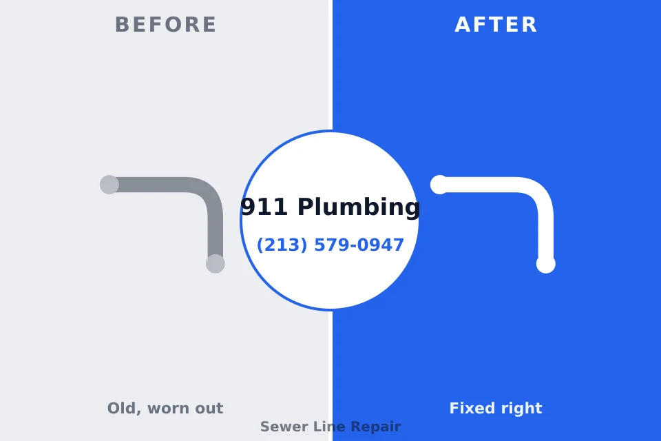 Before and after: plumbing repair Fort Hall, ID